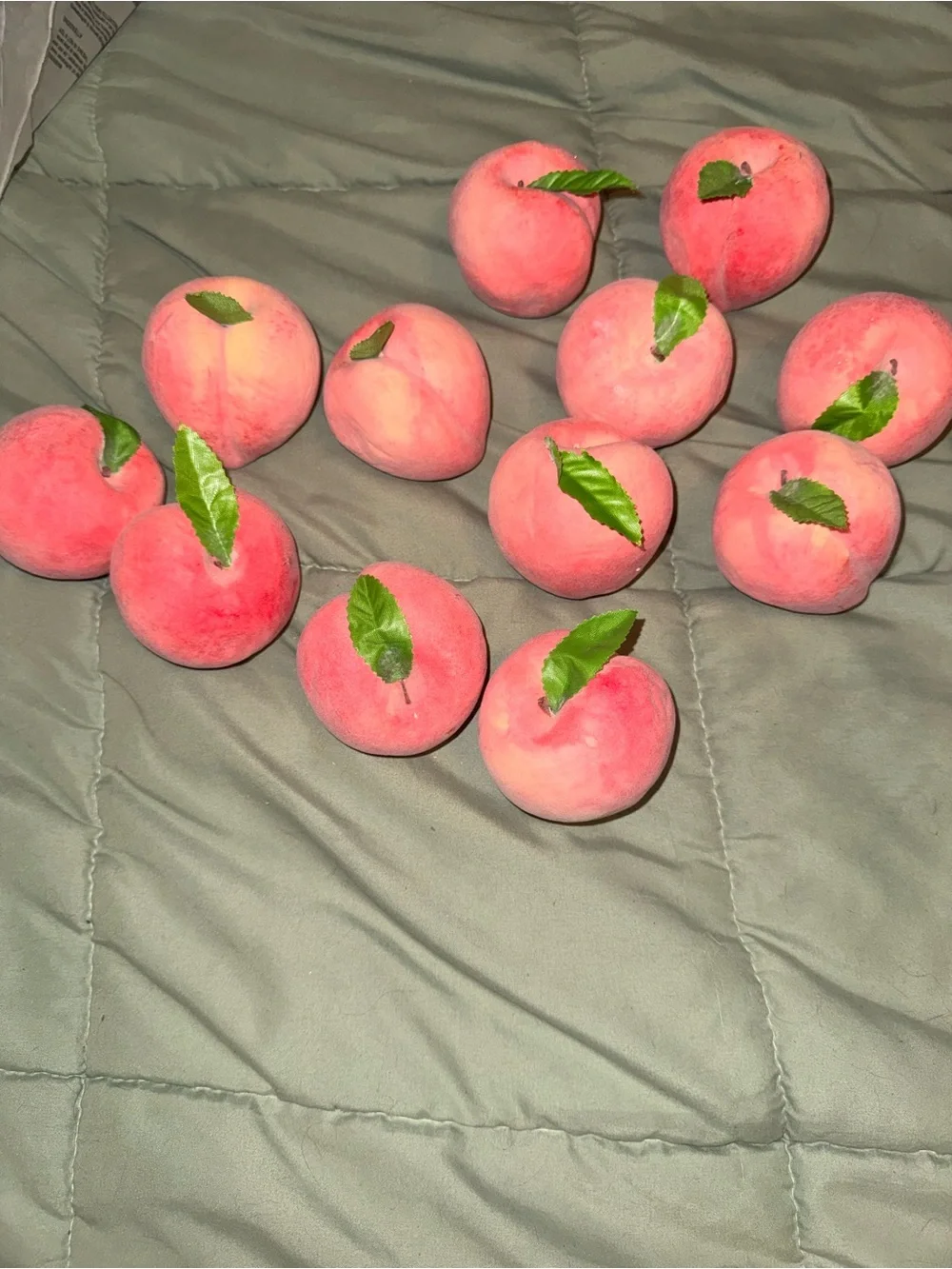 NEW Lot of 12 Faux Peaches Artificial Fruit Realistic Size Home Decor Staging
